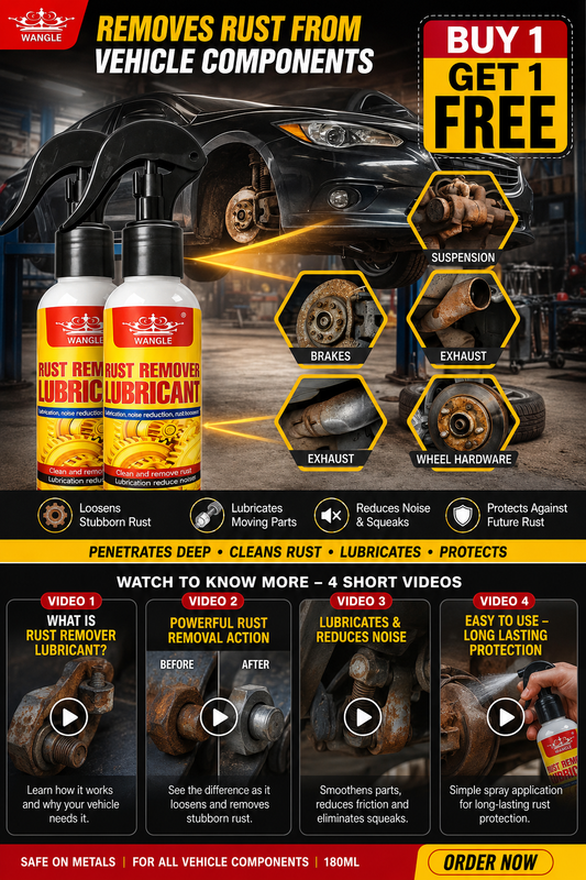 RUST REMOVER Spray for CAR & BIKE , Multi-Purpose Rust Cleaner Spray for Metal Surface, Instant Rust-Off & Protect Formula......🔥 BUY 1 GET 1 FREE! 🔥